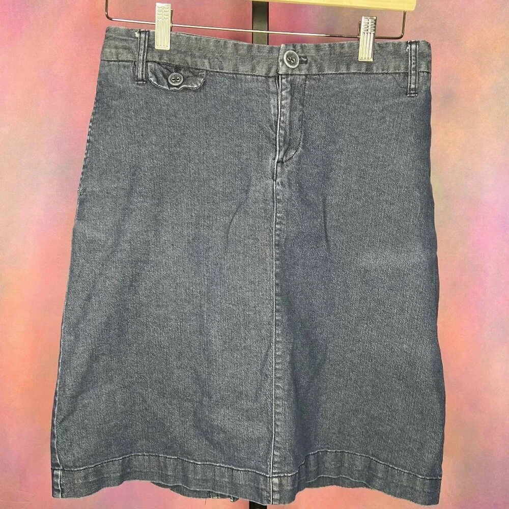 Merona Midi Denim Skirt - Medium Blue - Size 2
